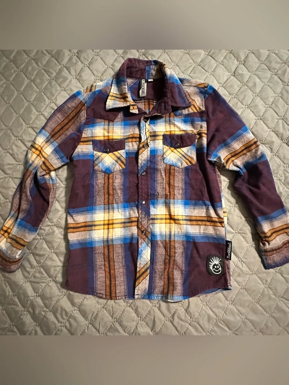 Boys Knuckleheads Vintage-Inspired Plaid Flannel Shirt Size 7T